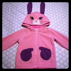 Pink Bunny Zip-up Jacket w/ Hood